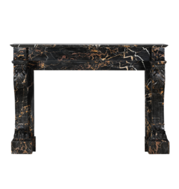 19th Century Portor Marble Fireplace Mantel with Lion Paws