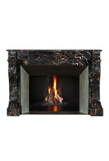 Maison Leon Van den Bogaert Exceptional 19th Century Portor Marble Fireplace Mantel with Sculpted Lion Paws — Luxurious French Original for Modern, Contemporary, or Classical Interiors