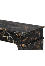Maison Leon Van den Bogaert Exceptional 19th Century Portor Marble Fireplace Mantel with Sculpted Lion Paws — Luxurious French Original for Modern, Contemporary, or Classical Interiors