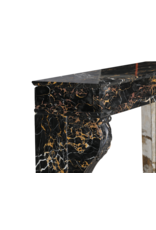Maison Leon Van den Bogaert Exceptional 19th Century Portor Marble Fireplace Mantel with Sculpted Lion Paws — Luxurious French Original for Modern, Contemporary, or Classical Interiors