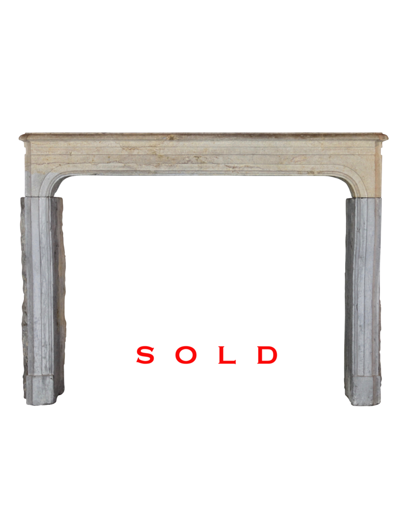 Bicolor LXIV Period French Antique Stone Surround