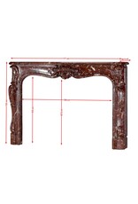 Maison Leon Van den Bogaert Authentischer Rokoko-Regency-Kamin aus dem 18. Jahrhundert in Royal Brown Belgischem Marmor – Französisches palladianisches Meisterwerk aus dem Zeitalter des Vergnügens und aristokratischer Pracht