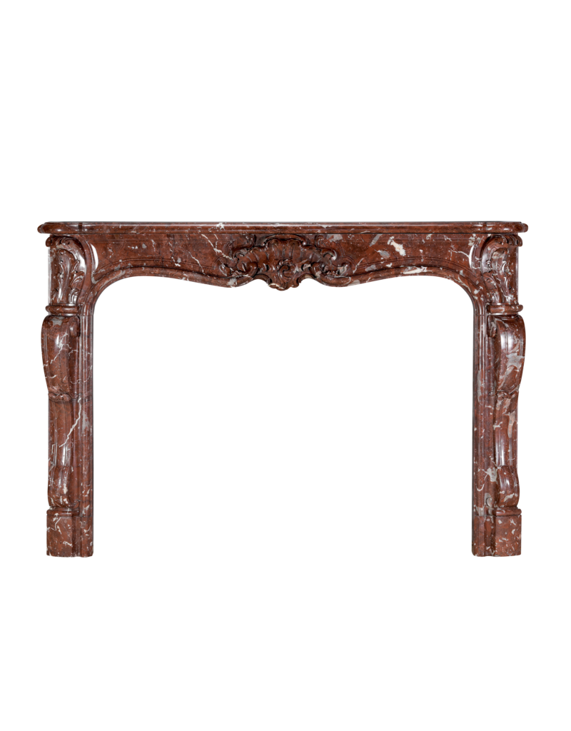 Maison Leon Van den Bogaert Cheminée Authentique Rococo-Régence Du XVIIIe Siècle En Marbre Royal Brown Belge – Chef-D’œuvre Palladien De L’Era Du Plaisir Et De L’Affichage Aristocratique