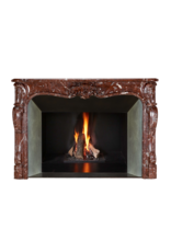 Maison Leon Van den Bogaert Auténtica Chimenea Del Siglo XVIII Estilo Rococó-Regencia En Mármol Royal Brown Belga – Obra Maestra Palladiana Francesa De La Epoca Del Placer Y La Ostentación Aristocrática
