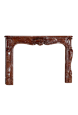 Maison Leon Van den Bogaert Authentischer Rokoko-Regency-Kamin aus dem 18. Jahrhundert in Royal Brown Belgischem Marmor – Französisches palladianisches Meisterwerk aus dem Zeitalter des Vergnügens und aristokratischer Pracht