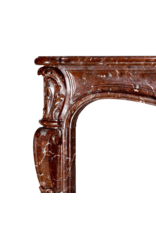 Maison Leon Van den Bogaert Cheminée Authentique Rococo-Régence Du XVIIIe Siècle En Marbre Royal Brown Belge – Chef-D’œuvre Palladien De L’Era Du Plaisir Et De L’Affichage Aristocratique