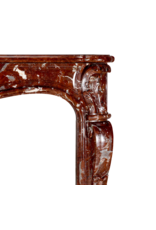 Maison Leon Van den Bogaert Cheminée Authentique Rococo-Régence Du XVIIIe Siècle En Marbre Royal Brown Belge – Chef-D’œuvre Palladien De L’Era Du Plaisir Et De L’Affichage Aristocratique
