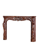 Maison Leon Van den Bogaert Authentischer Rokoko-Regency-Kamin aus dem 18. Jahrhundert in Royal Brown Belgischem Marmor – Französisches palladianisches Meisterwerk aus dem Zeitalter des Vergnügens und aristokratischer Pracht