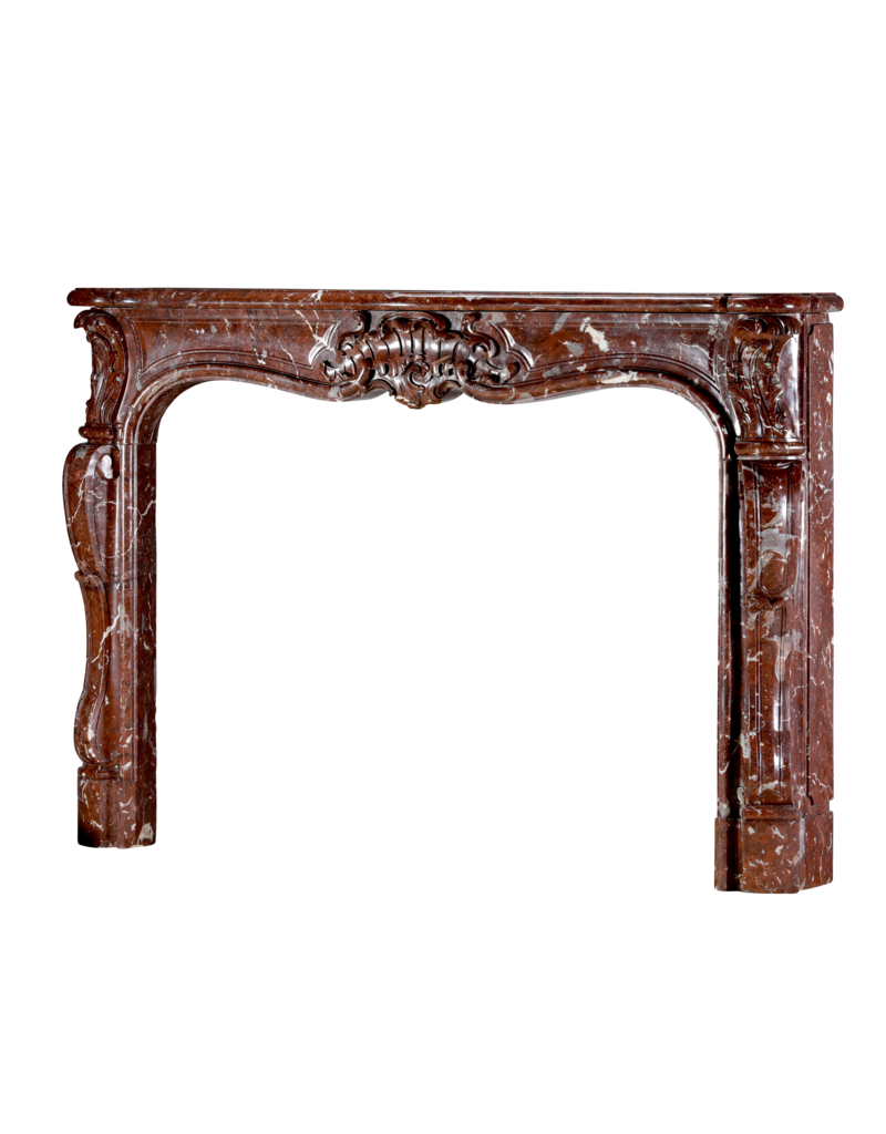 Maison Leon Van den Bogaert Cheminée Authentique Rococo-Régence Du XVIIIe Siècle En Marbre Royal Brown Belge – Chef-D’œuvre Palladien De L’Era Du Plaisir Et De L’Affichage Aristocratique