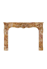 Maison Leon Van den Bogaert Authentic 18th Century French Regency Rococo Fireplace Mantel in Royal Veined Marble – Hand-Carved Palladian Masterpiece from the Age of Pleasure and Aristocratic Display