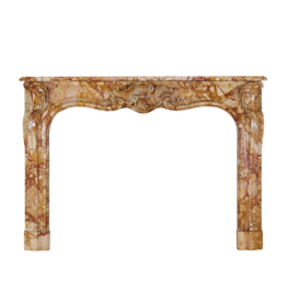 Maison Leon Van den Bogaert 18th Century French Regency Rococo Fireplace in Royal Marble