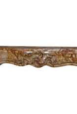 Maison Leon Van den Bogaert Authentic 18th Century French Regency Rococo Fireplace Mantel in Royal Veined Marble – Hand-Carved Palladian Masterpiece from the Age of Pleasure and Aristocratic Display
