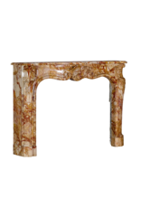 Maison Leon Van den Bogaert Authentic 18th Century French Regency Rococo Fireplace Mantel in Royal Veined Marble – Hand-Carved Palladian Masterpiece from the Age of Pleasure and Aristocratic Display