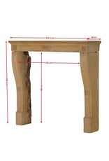 Maison Leon Van den Bogaert Authentieke 19e-eeuwse Franse schouw uit de Romantische periode in harde Bourgondische kalksteen – Handgesneden bloemendecor en elegante proporties