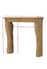 Maison Leon Van den Bogaert Authentieke 19e-eeuwse Franse schouw uit de Romantische periode in harde Bourgondische kalksteen – Handgesneden bloemendecor en elegante proporties