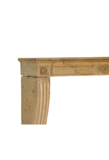 Maison Leon Van den Bogaert Authentic 19th Century French Romantic Fireplace in Burgundy Hard Stone | Hand-Carved Limestone Mantel with Floral Ornamentation