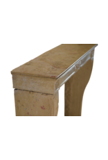 Maison Leon Van den Bogaert Authentieke 19e-eeuwse Franse schouw uit de Romantische periode in harde Bourgondische kalksteen – Handgesneden bloemendecor en elegante proporties