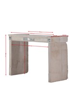 Maison Leon Van den Bogaert Authentic French Fireplace Mantel in Hard Limestone With Griotte Rubanée Marble Inlays – Elegant Beige Stone Surround for Modern, Classic or Contemporary Interiors
