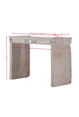 Maison Leon Van den Bogaert Authentic French Fireplace Mantel in Hard Limestone With Griotte Rubanée Marble Inlays – Elegant Beige Stone Surround for Modern, Classic or Contemporary Interiors