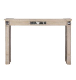 Maison Leon Van den Bogaert Französischer Kalksteinkamin - 19. Jahrhundert - Griotte Rubanée Marmoreinlagen