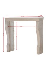 Maison Leon Van den Bogaert 19th Century French Louis Philippe Fireplace in Timeless Beige Limestone