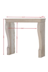 Maison Leon Van den Bogaert 19th Century French Louis Philippe Fireplace in Timeless Beige Limestone
