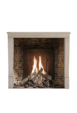 Maison Leon Van den Bogaert Chimenea Francesa Louis Philippe Del Siglo XIX En Piedra Caliza Beige Atemporal