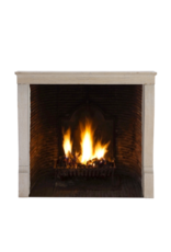 Maison Leon Van den Bogaert 19th Century French Louis Philippe Fireplace in Timeless Beige Limestone