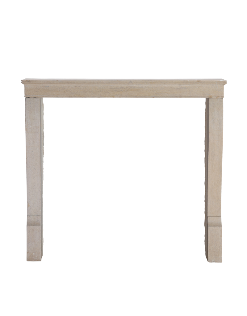 Maison Leon Van den Bogaert 19th Century French Louis Philippe Fireplace in Timeless Beige Limestone