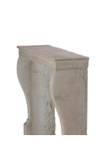 Maison Leon Van den Bogaert Chimenea Francesa Louis Philippe Del Siglo XIX En Piedra Caliza Beige Atemporal