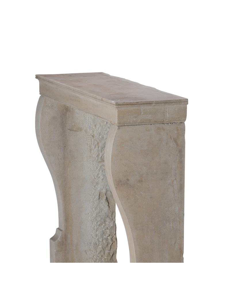 Maison Leon Van den Bogaert Chimenea Francesa Louis Philippe Del Siglo XIX En Piedra Caliza Beige Atemporal