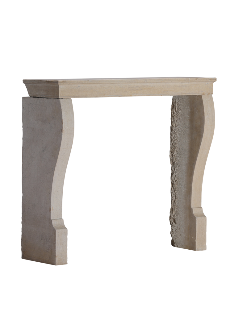 Maison Leon Van den Bogaert 19th Century French Louis Philippe Fireplace in Timeless Beige Limestone