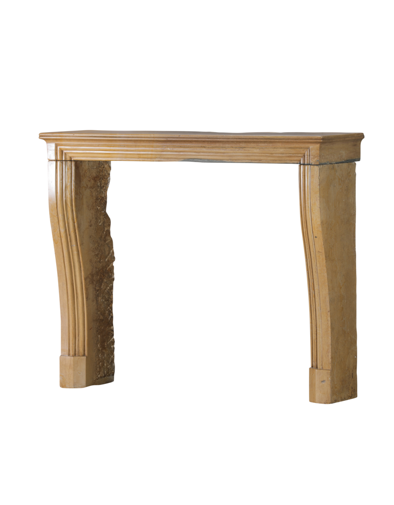 Maison Leon Van den Bogaert Original Louis XIV Style French Fireplace Mantel in Bicolor Corton Hardstone – Timeless Design Combining French Elegance with Modern Architectural Harmony