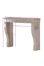 Maison Leon Van den Bogaert Chimenea francesa en piedra caliza natural – Elegancia serena perfecta para suelos de hormigón claro y paredes encaladas