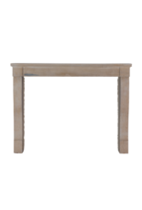 Maison Leon Van den Bogaert Authentic French Fireplace Surround in Beige Limestone – Timeless Minimal Design for Modern, Contemporary, and Southern Homes