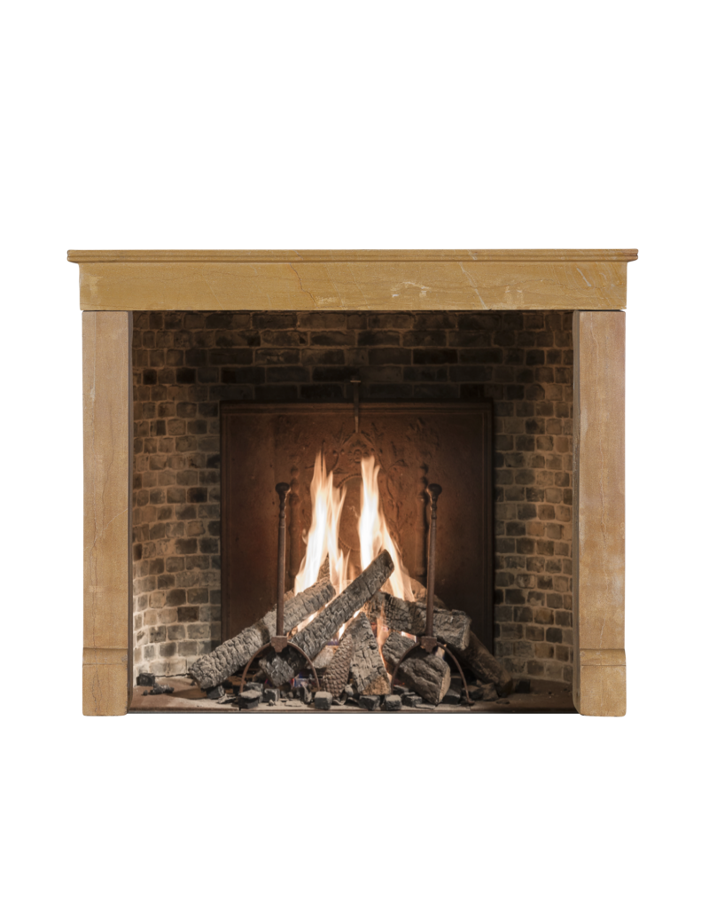 Maison Leon Van den Bogaert Stone Fireplace Mantel From Burgundy – Warm Timeless Design for Modern and Family Interiors
