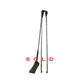 Conjunto De Herramientas Para Chimenea Extra Sólidas Del Siglo XVII En Hierro Forjado