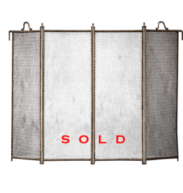 Original European Fireplace Screen With Patina