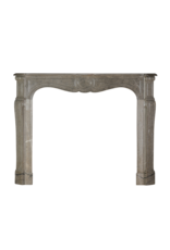 Authentic 19th Century French Pompadour Style Fireplace Surround in Mastic-Green Marble — Elegant Antique Mantel for Timeless and Contemporary Interiors