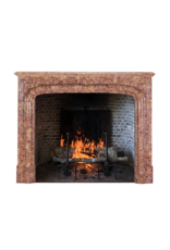 Chimenea Estilo Luis XIV En Mármol Brocatelle — Elegancia Del Siglo XIX Para Interiores Modernos-Clásicos