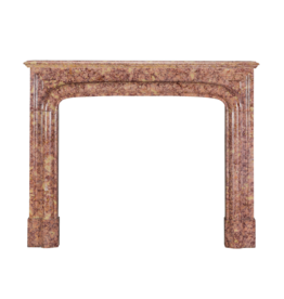 Maison Leon Van den Bogaert 19th Century French Louis XIV Fireplace in Rich Brocatelle Marble