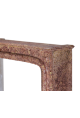 Cheminée De Style Louis XIV En Marbre Brocatelle — Pièce Maîtresse du XIXe Siècle Pour Intérieurs Modernes-Classiques
