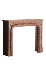 Authentic 19th Century French Louis XIV Style Fireplace Mantel in Brocatelle Marble — Elegant Original Surround for Modern and Classic Interiors