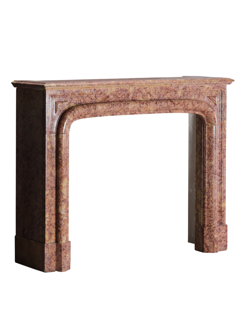 Chimenea Estilo Luis XIV En Mármol Brocatelle — Elegancia Del Siglo XIX Para Interiores Modernos-Clásicos