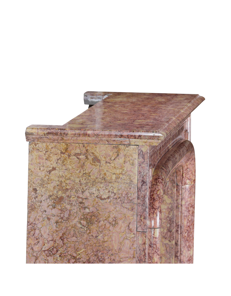 Cheminée De Style Louis XIV En Marbre Brocatelle — Pièce Maîtresse du XIXe Siècle Pour Intérieurs Modernes-Classiques