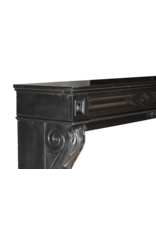 Chimenea Antigua de Mármol Negro Belga | Chimenea Francesa del Siglo XIX | Elegancia y Lujo Atemporales