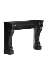 Maison Leon Van den Bogaert Cheminée Ancienne en Marbre Noir Belge | Authentique Cheminée Française du XIXe Siècle | Élégance et Luxe Intemporels