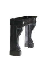 Chimenea Antigua de Mármol Negro Belga | Chimenea Francesa del Siglo XIX | Elegancia y Lujo Atemporales