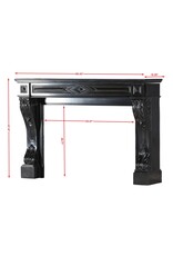 Original Kamin aus Schwarzem Belgischem Marmor | Französischer Antiker Kamin | Zeitlose Eleganz für Moderne Interieurs