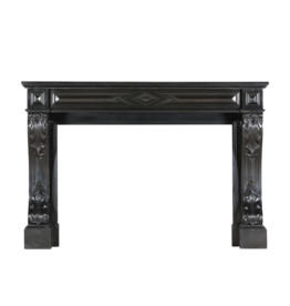 Maison Leon Van den Bogaert 19th Century Black Belgian Marble Fireplace Mantel – Timeless French Elegance